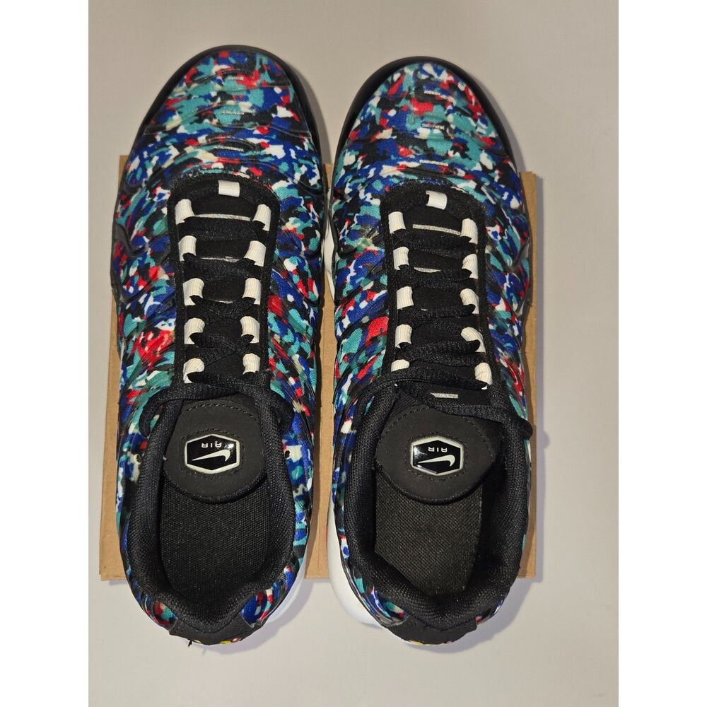 Nike Air Max Plus GS Black Hyper Blue Print Sneakers | Women's Size 7/Youth 5.5 - Picture 5 of 11